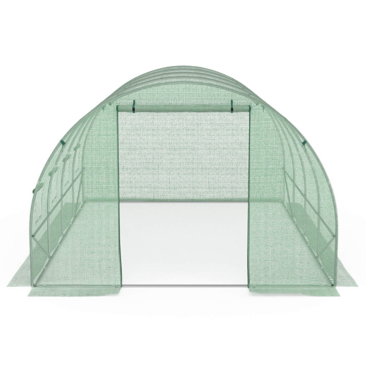 Serra a tunnel da giardino 12m² economica telone verde