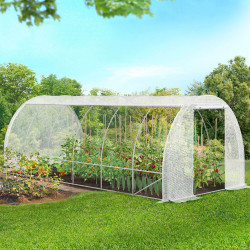A buon mercato 18 m² bianco telone giardino tunnel serra | ID mercato