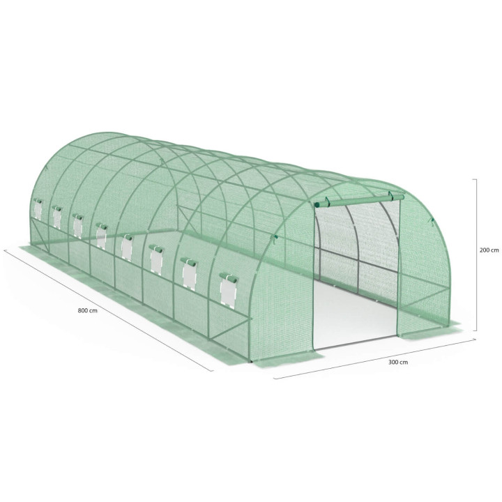 Serra a tunnel grande 24m² 9 cerchi economici