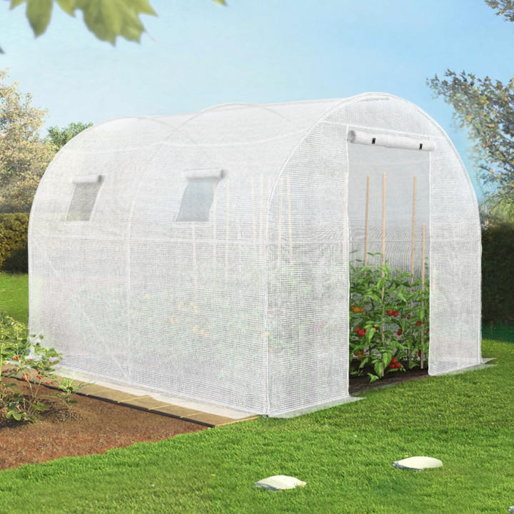Copertura di ricambio per serra 3x2m bianca 6 m²