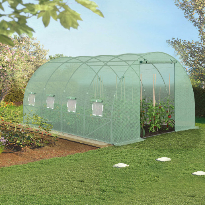Copertura di ricambio per serra 4x3m verde 12m2