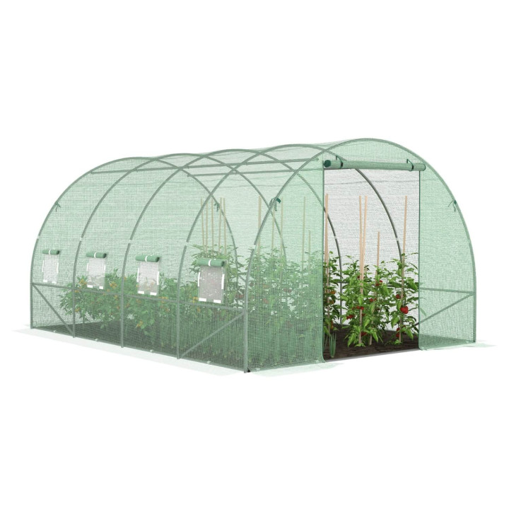 Copertura di ricambio per serra 4x3m verde 12m2