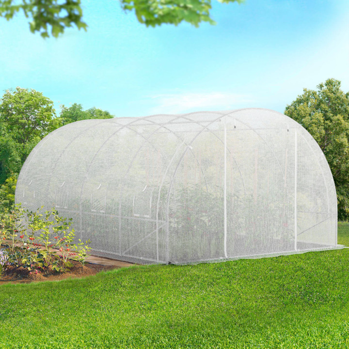 Telo di ricambio per serra 4x3m bianco 12m²