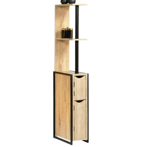 WOHNLING Mobiletto Bagno Luis Stile Country: 4 Cassetti, 30x83x30 Cm, MDF Bianco Opaco - Comò Salvaspazio Per Bagno O Ingresso