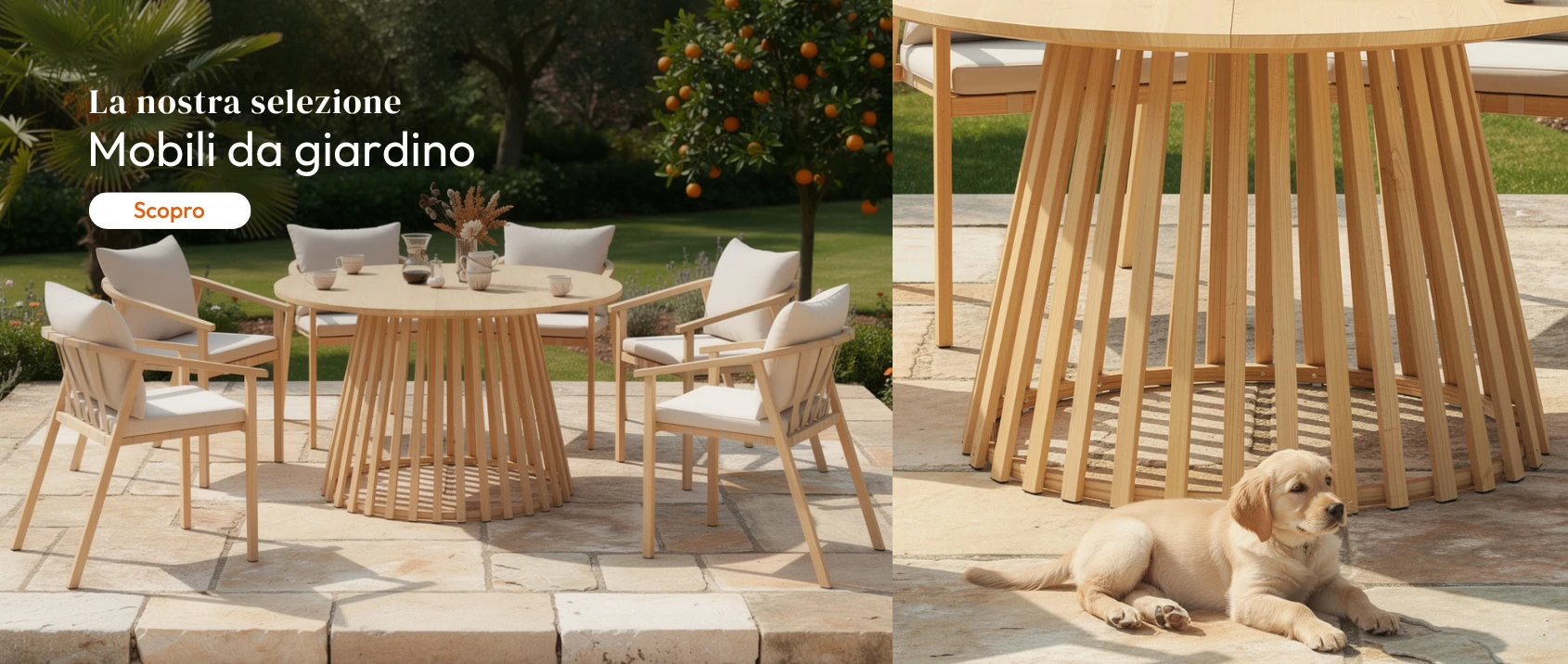 Selezione di mobili da giardino